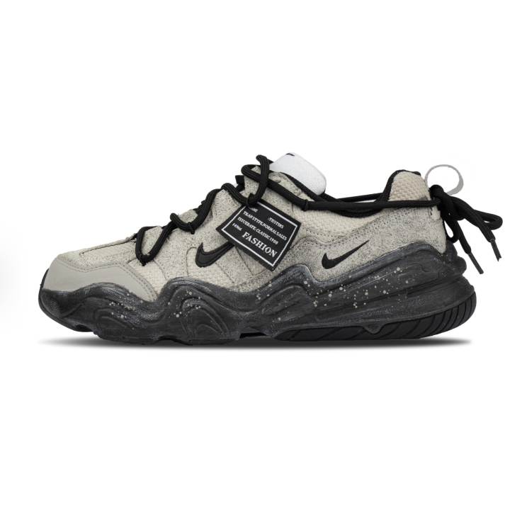 Nike Nike Tech Hera Vintage Ink Rock Suede Abrasion Resistant Slip Resistant Low top Casual Shoes Unisex Gray