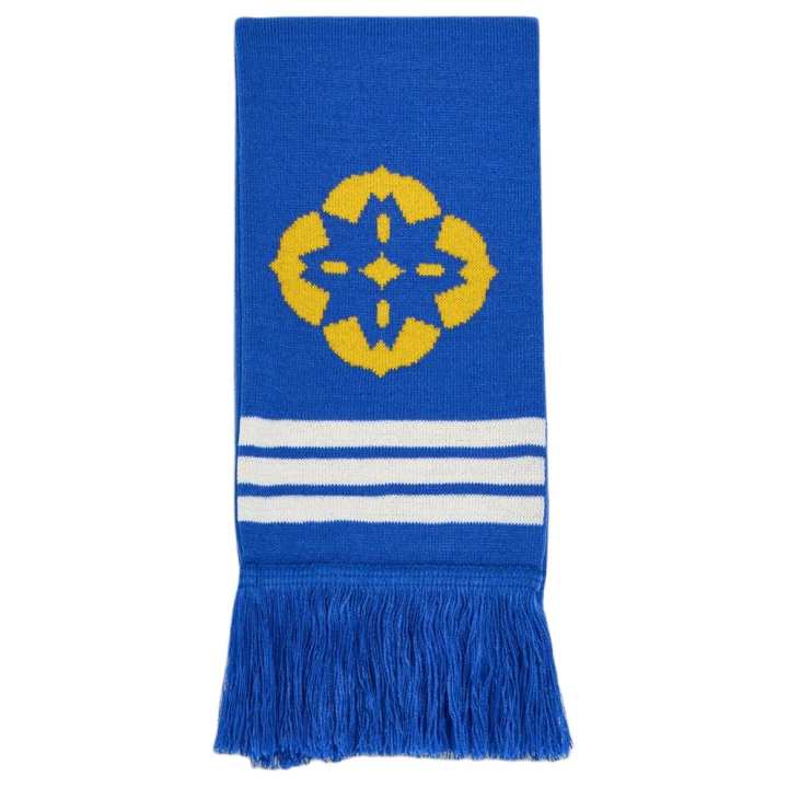 Adidas Adidas Acrylic Knit Scarves Unisex Glory Blue/Bright Gold/White