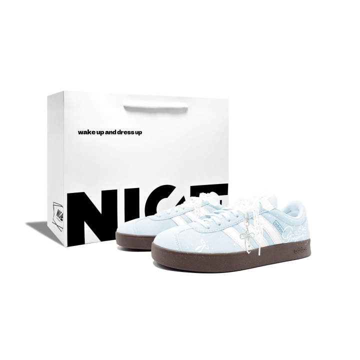 Adidas Adidas VL COURT 2.0 Cloud Edge Dance BOX Ambient, Girly, Good Looking, Dopamine Dressing, Refreshing Synthetic Leather