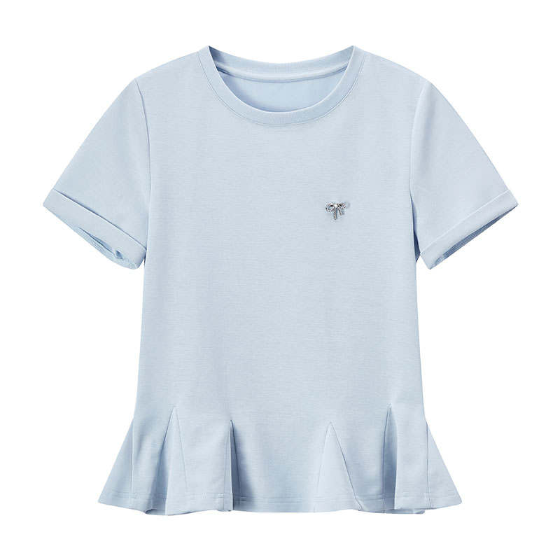 XIANGYING T Shirts Women's Crew Neck Thin