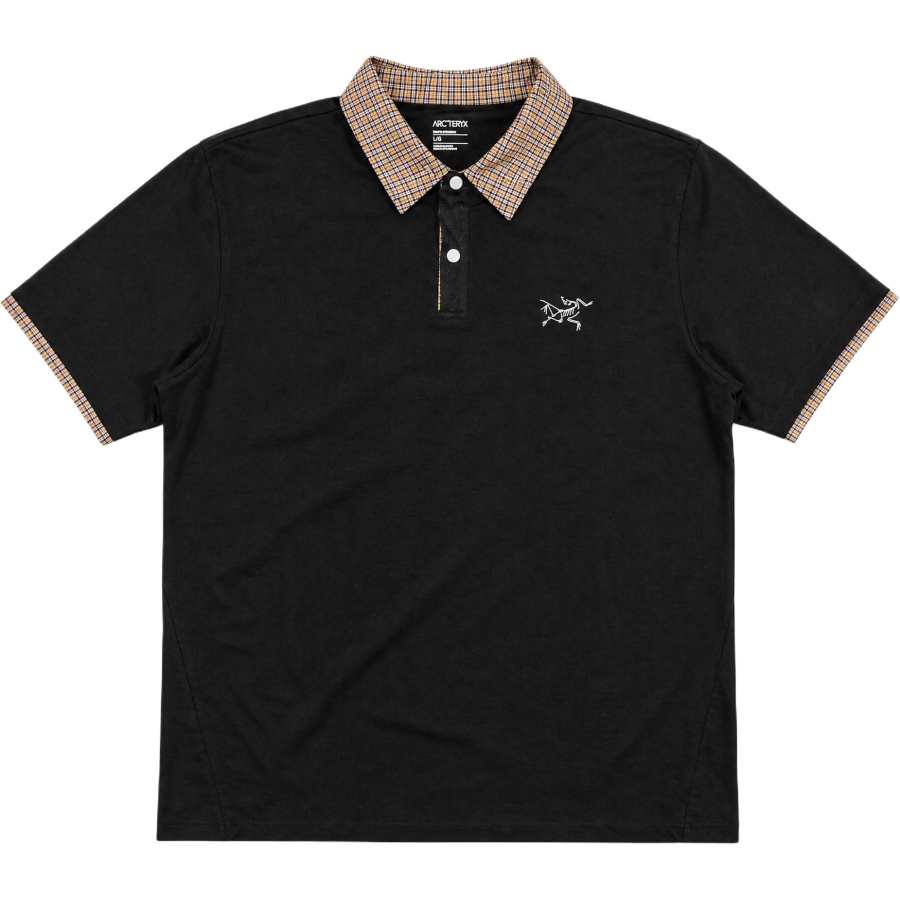 Arcteryx T Shirts Unisex Black/Black Polo Collar Thin Straight Fit