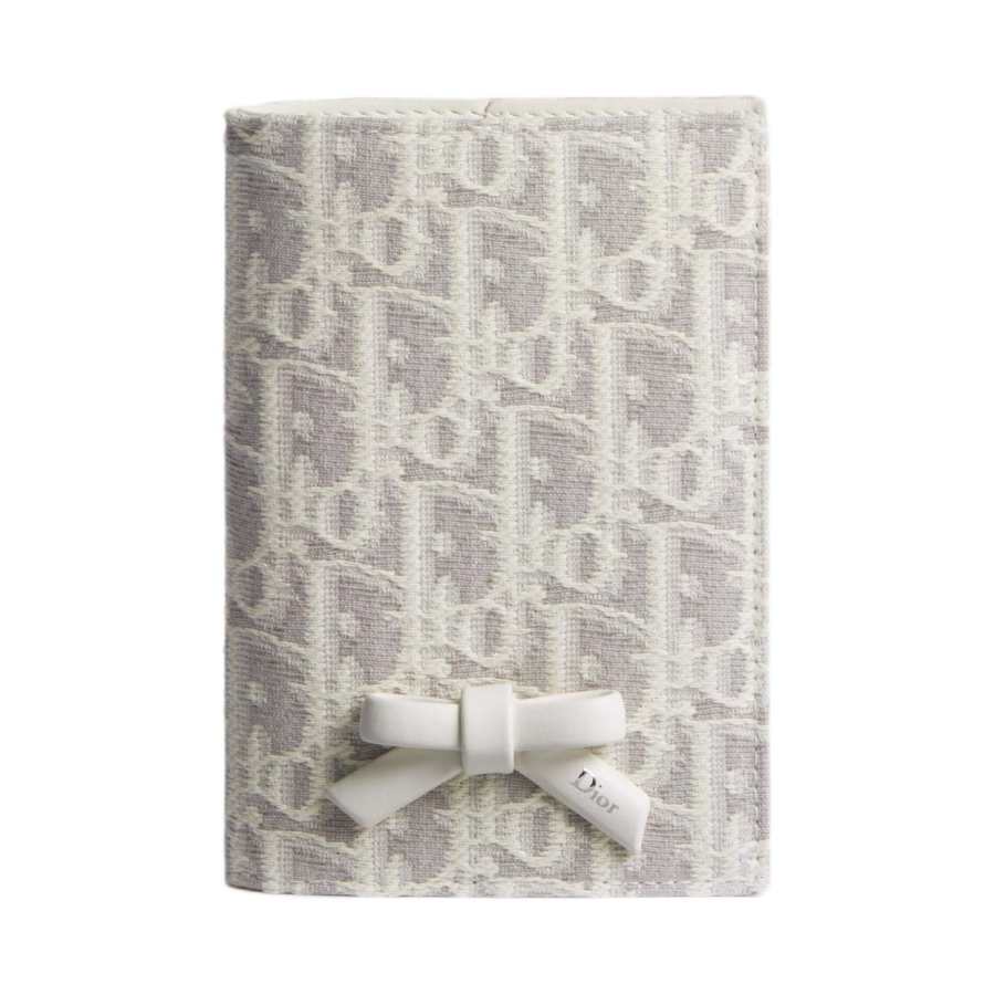 DIOR DIOR OBLIQUE Cotton With Canvas And Calfskin Passport Holder Women's Gray