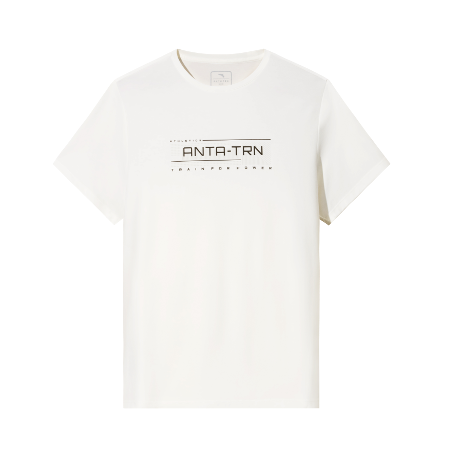 Anta Short Sleeved Knitwear Men's Papyrus White