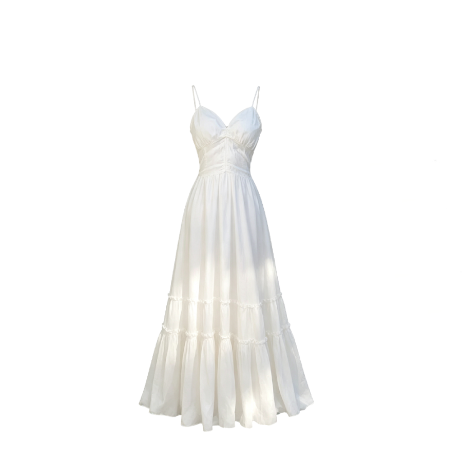 CPAURA Slip Dresses Women's White Camisole Moderate