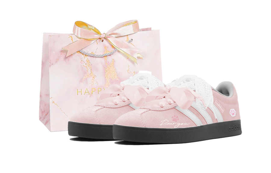 Adidas Adidas VL COURT 2.0 Low top Skateboard Shoes Unisex Cherry Blossom Pink