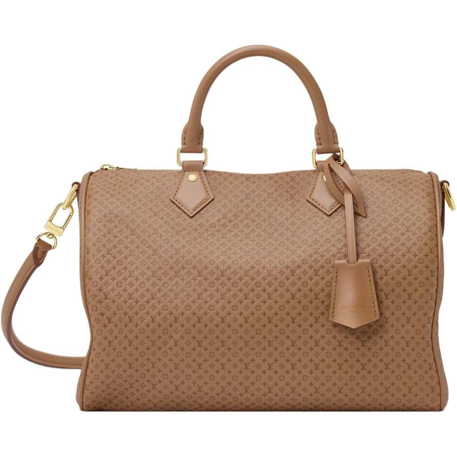 LOUIS VUITTON SPEEDY SOFT Cow Leather One Shoulder Handbag Women's Brown