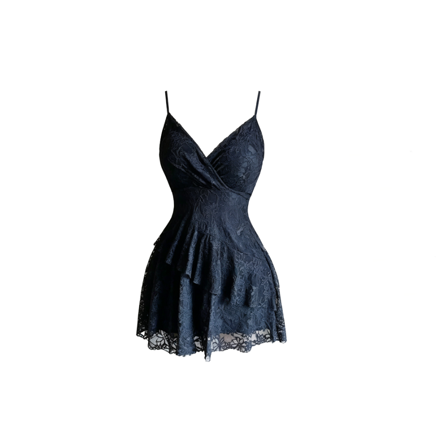 CPAURA Slip Dresses Women's V Neck Moderate Short Skirt