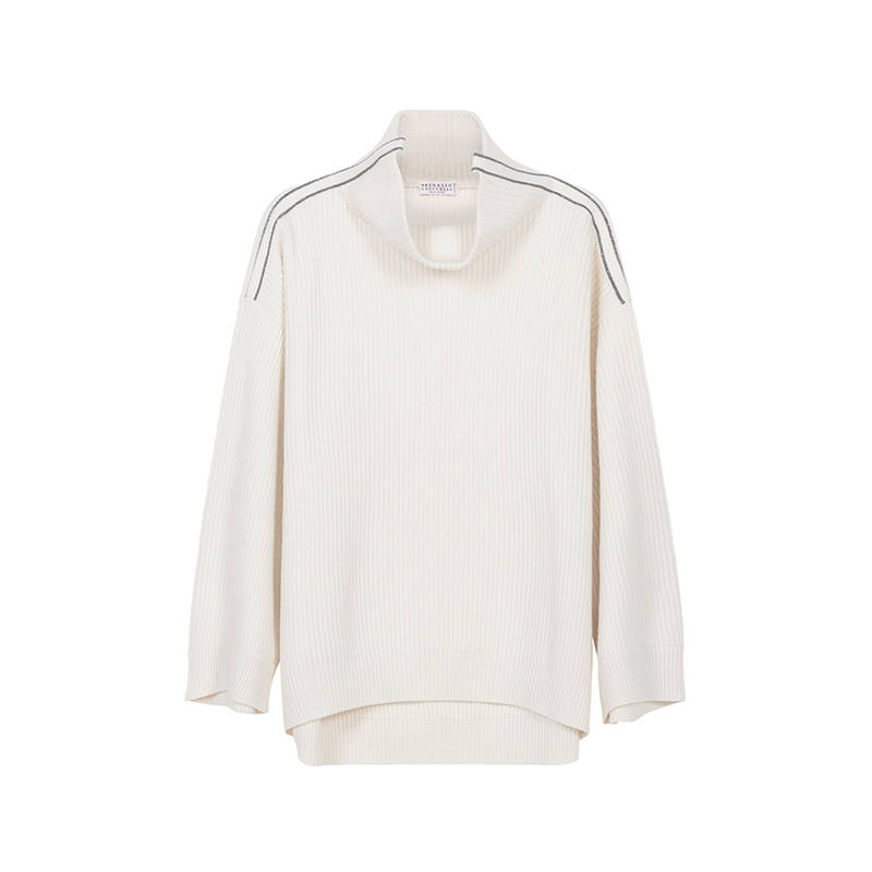 Brunello Cucinelli Cashmere Sweater Women's Milk White