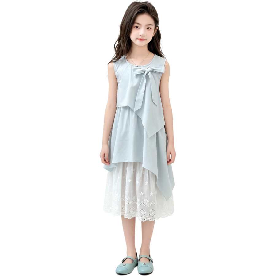YALU Grade School Dresses Camisole Moderate Midi Skirt