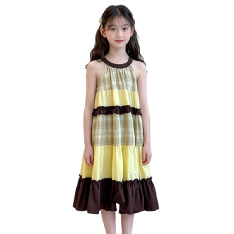 YALU Grade School Dresses Camisole Moderate Midi Skirt