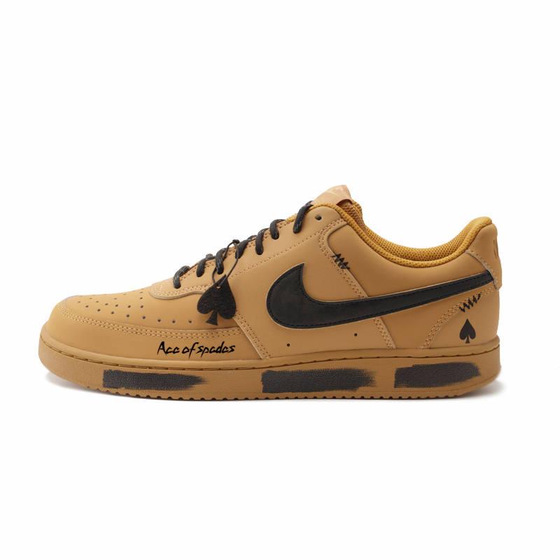 Nike Nike Court Vision 1 Low top Skateboard Shoes Unisex Black Brown