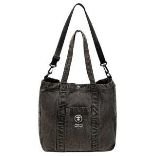 Aape Fabric One Shoulder Handbag Unisex Black