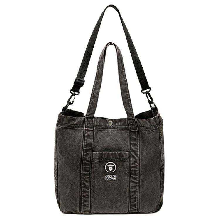 Aape Aape Fabric One Shoulder Handbag Unisex Black