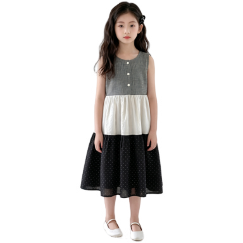 YALU Grade School Dresses Camisole Moderate Midi Skirt