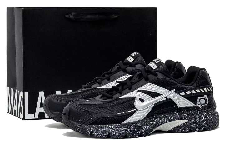Nike Nike Initiator Cushioning Abrasion Resistant Casual City Commuting Running Shoes Unisex Black Silver