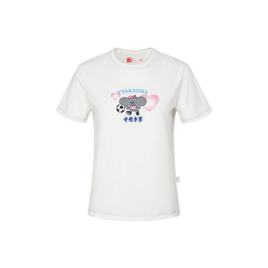 Li-Ning Li Ning Short Sleeved T Shirts Women's Ivory