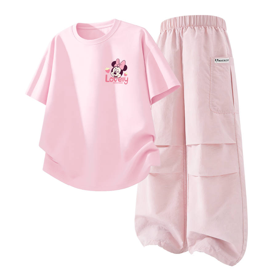Disney Kids Casual Sportswear Crew Neck Thin Stretch