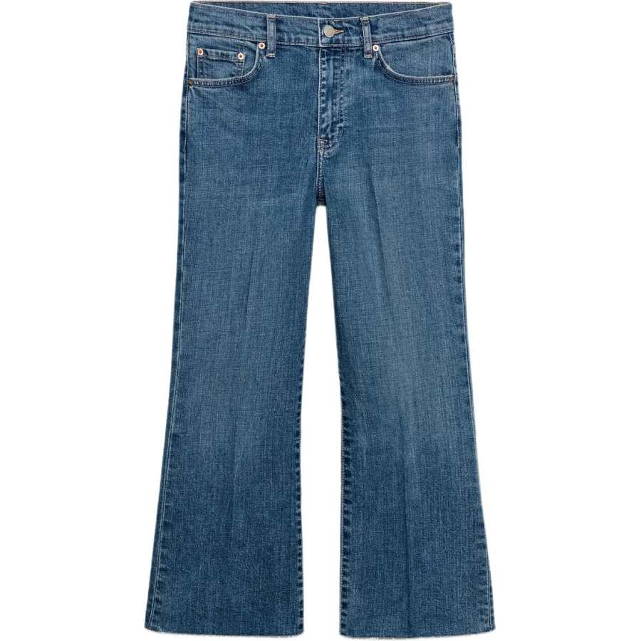 ZARA ZW Jeans Women's Blue Moderate Flared Pants