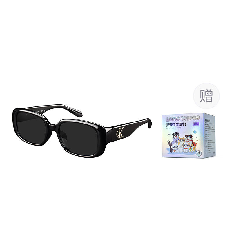 Calvin Klein CALVIN KLEIN Irregular Shape Sunglasses Unisex Black