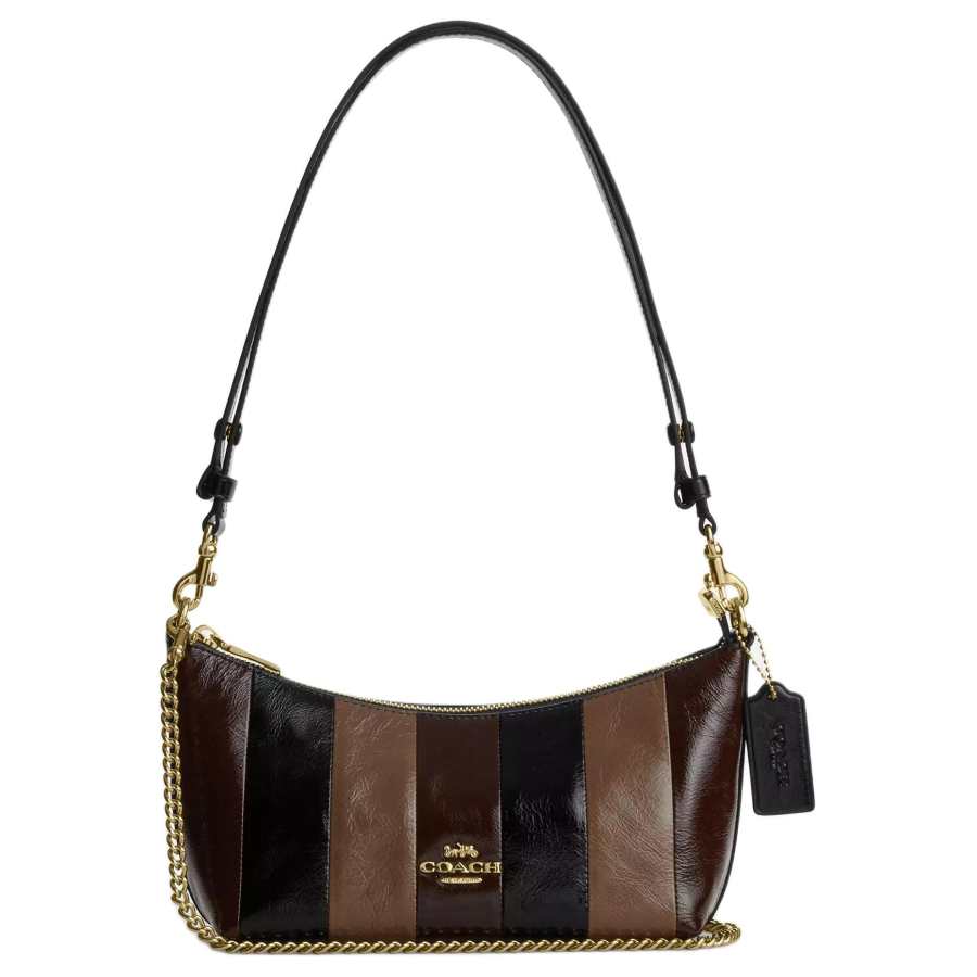 COACH COACH Leather Shoulder Bag Medium Women's Multicolor