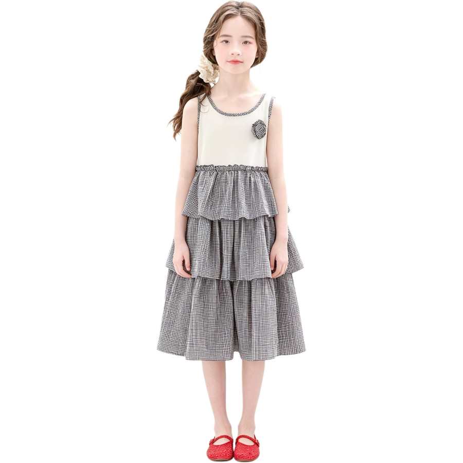 YALU Grade School Dresses Camisole Moderate Midi Skirt