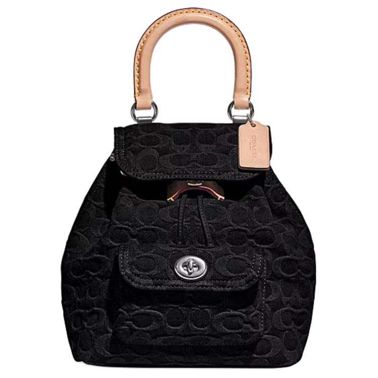 COACH COACH Riya Fabric Backpack Medium Women's Black