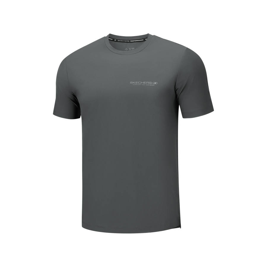 Skechers T Shirts Men's Smoky Gray 013P Crew Neck Moderate