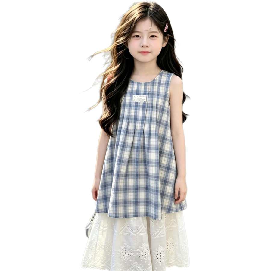 YALU Grade School Dresses Camisole Moderate Midi Skirt