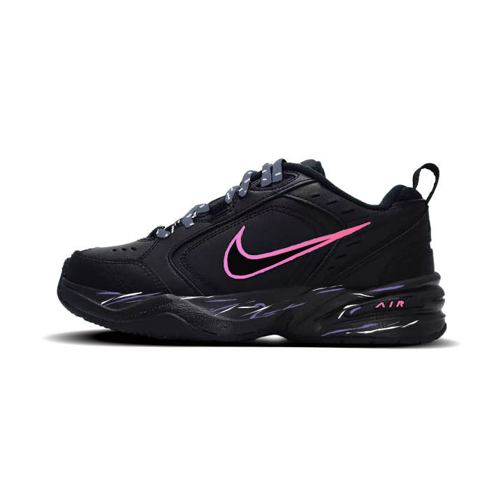Nike Nike Air Monarch 4 Fresh Look Synthetic Leather Slip Resistant Low top Chunky Sneakers Unisex Black