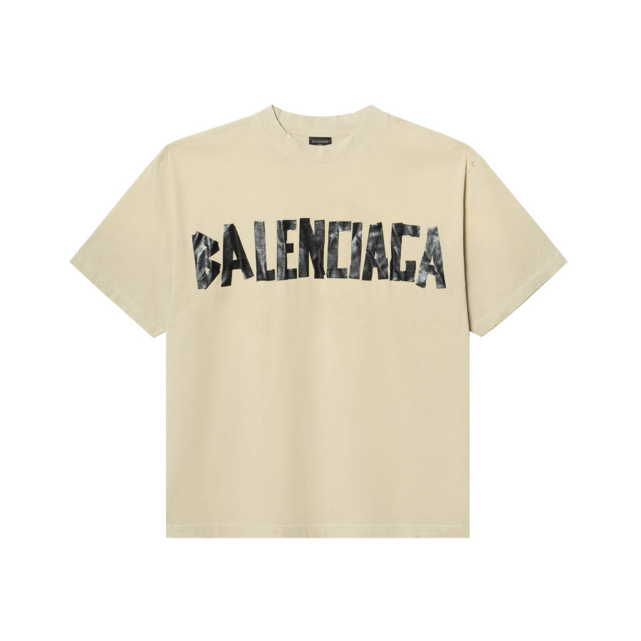 Balenciaga tape-print cotton T-shirt
