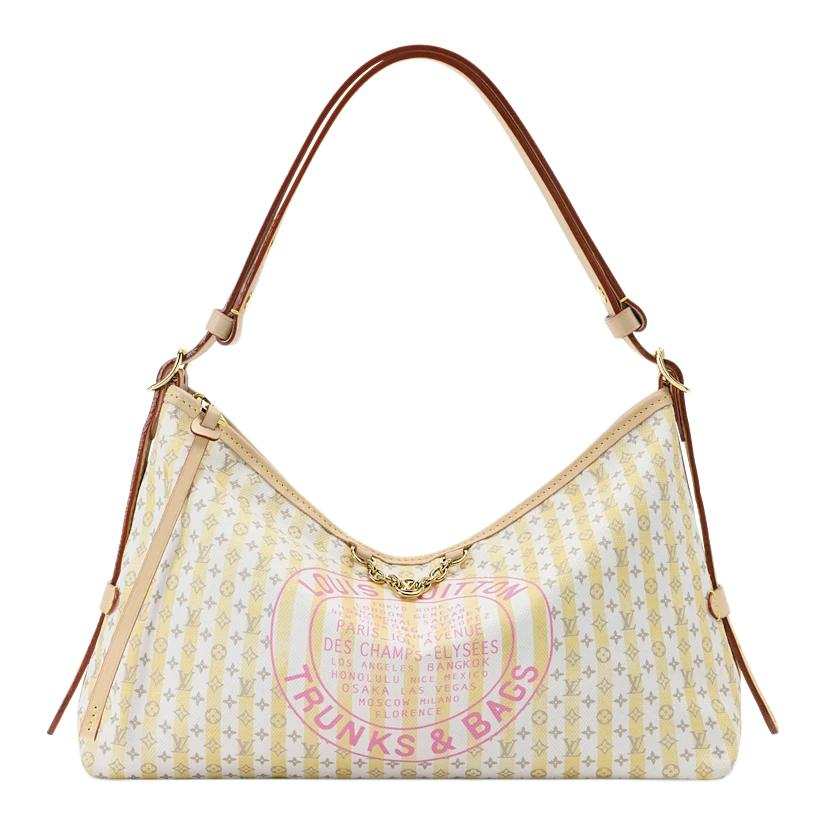 LOUIS VUITTON Carryall Coated Canvas Portable Crossbody Bag, Shoulder Bag Women's Multicolor