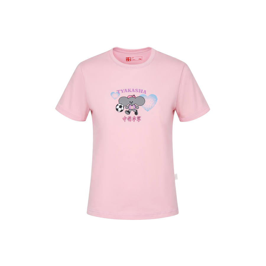 Li-Ning Li Ning Short Sleeved T Shirts Women's Rosy Pink