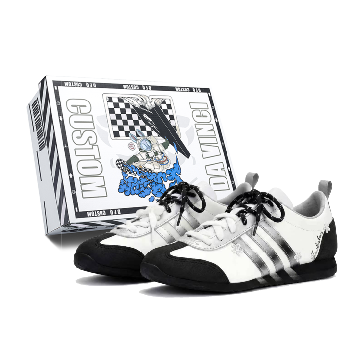 Adidas Adidas VS JOG 2.0 Fancy Stationery Silver Box Slip Resistant Low top German Army Trainers Unisex White
