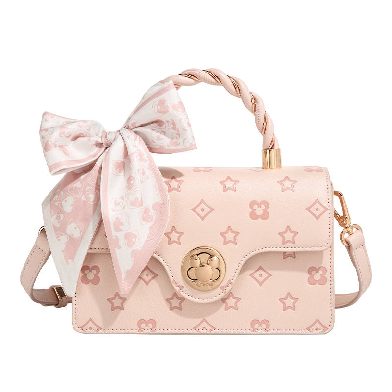 Disney Mickey Mouse Pu Handbag Women's Heart Pink Secrets/Moon White Sweetheart
