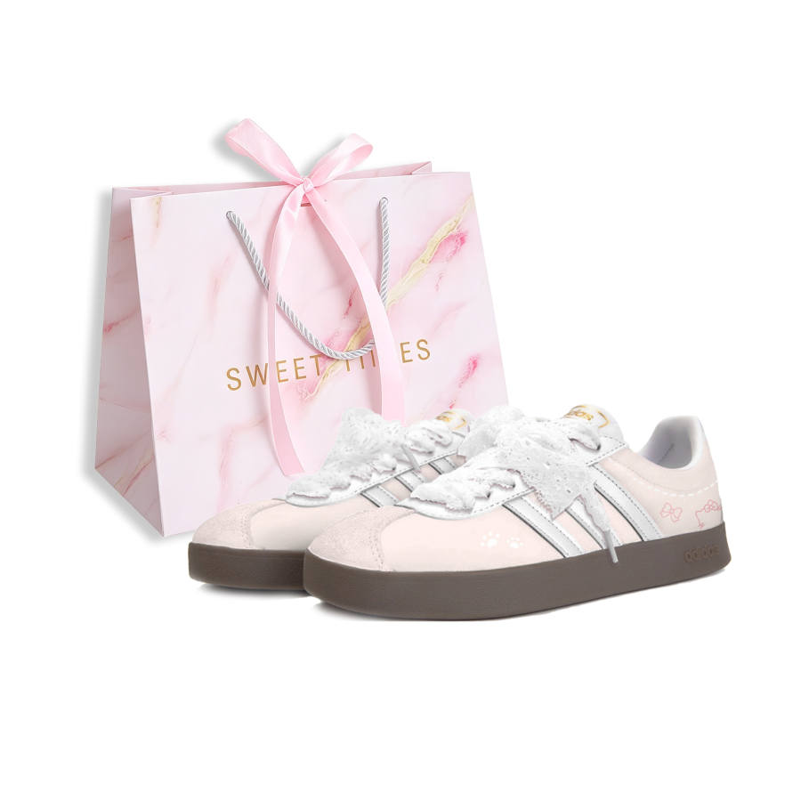 Adidas Adidas Vl Court Classic Star Joy Manufacturing, Light Pink Confession Low top Skateboard Shoes Unisex Pink