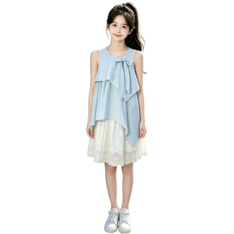 YALU Grade School Dresses Camisole Moderate Midi Skirt