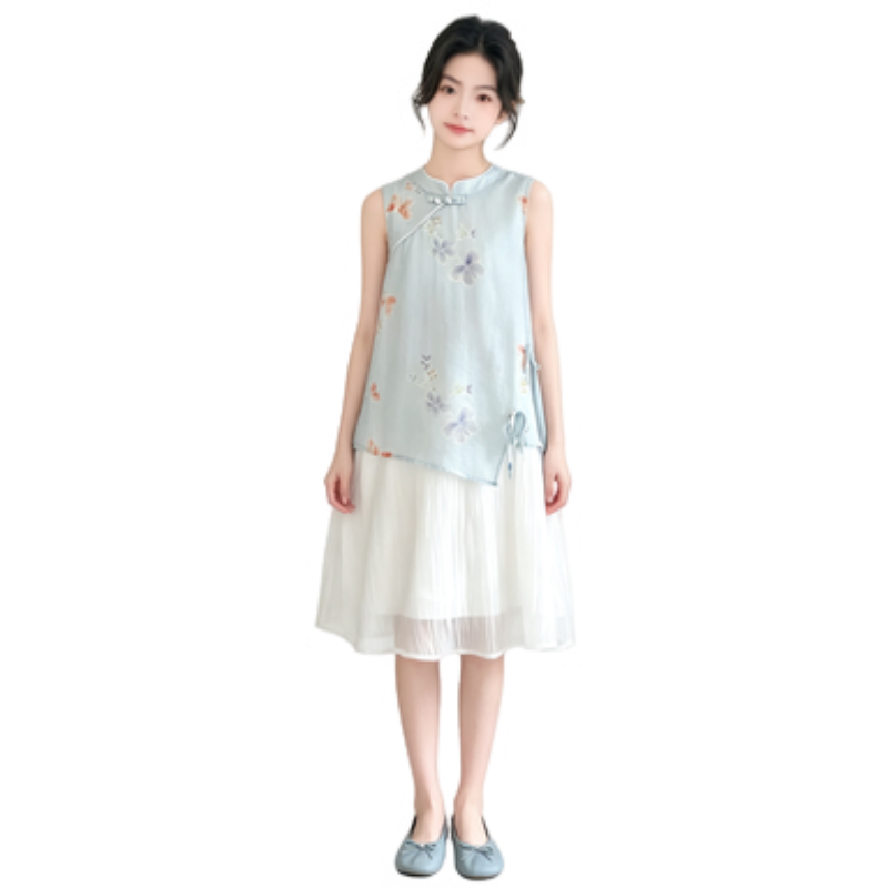 YALU Grade School Dresses Camisole Moderate Midi Skirt