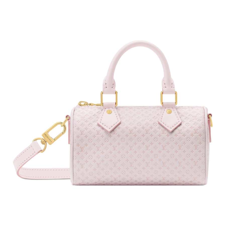 LOUIS VUITTON NANO SPEEDY Cow Leather Boston Bag, One Shoulder Handbag Women's Pink