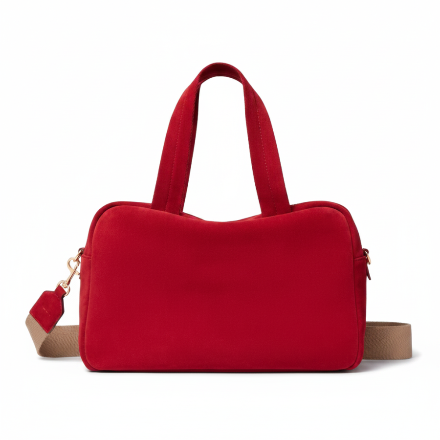 TORY BURCH TORY BURCH Cow Split Leather Handbag Women's Macaw Red