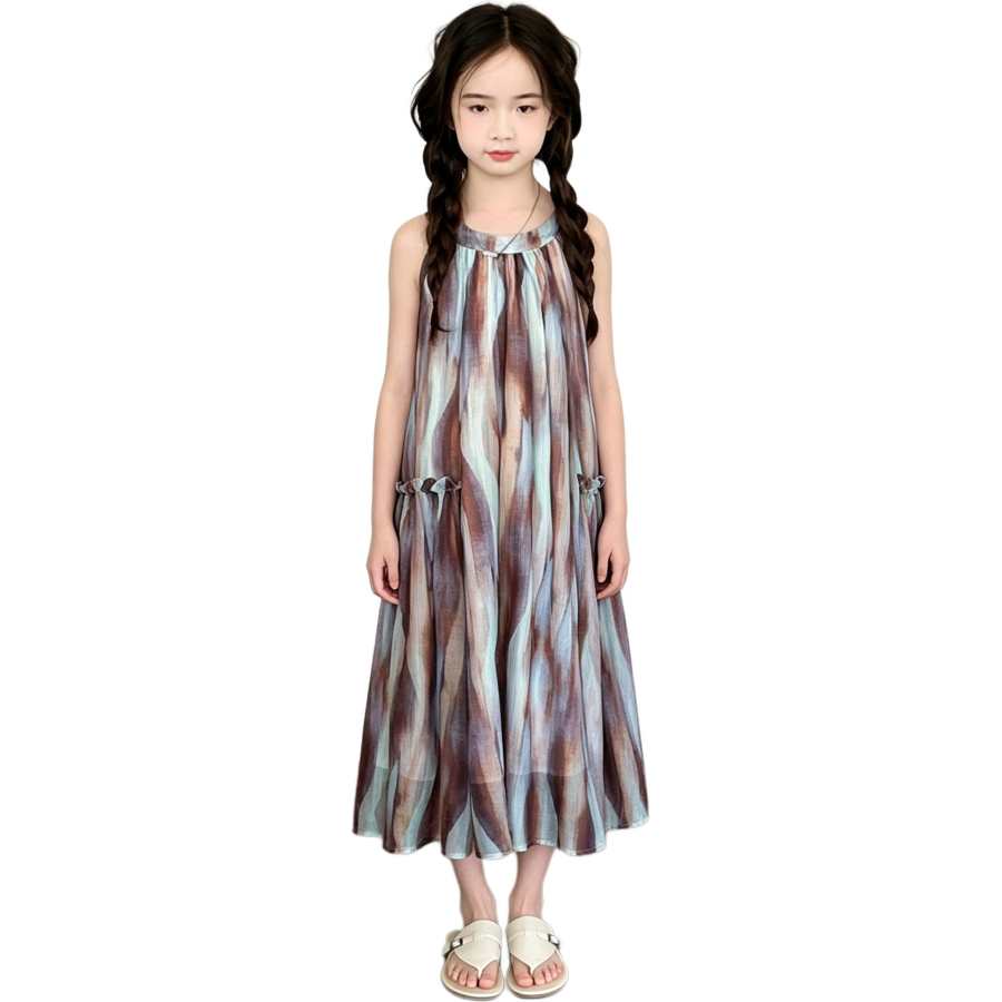 YALU Grade School Dresses Camisole Moderate Midi Skirt