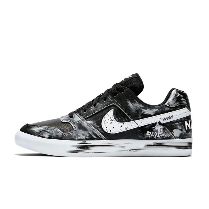 Nike Nike SB Delta Highway Killer Leather Low top Skateboard Shoes Unisex Black White