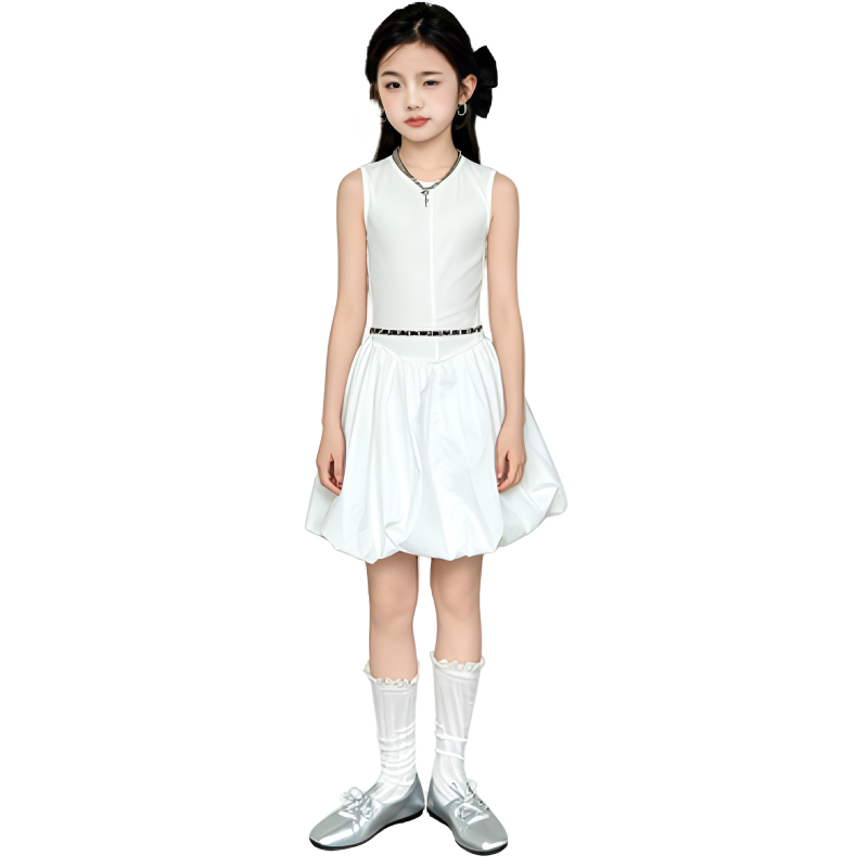 YALU Grade School Dresses Camisole Moderate Midi Skirt