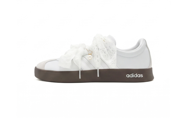 Adidas Adidas Vl Court Classic Low top Skateboard Shoes Unisex Silver White