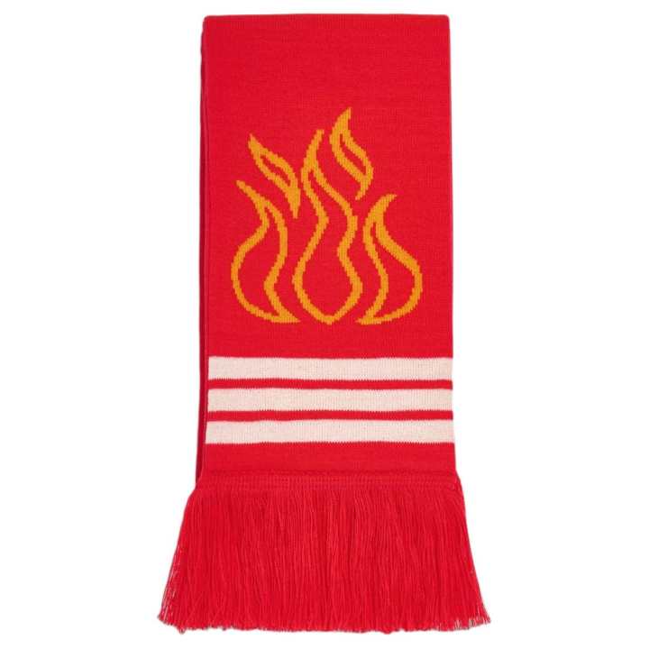 Adidas Adidas Acrylic Knit Scarves Unisex Bright Red/Bright Gold/White