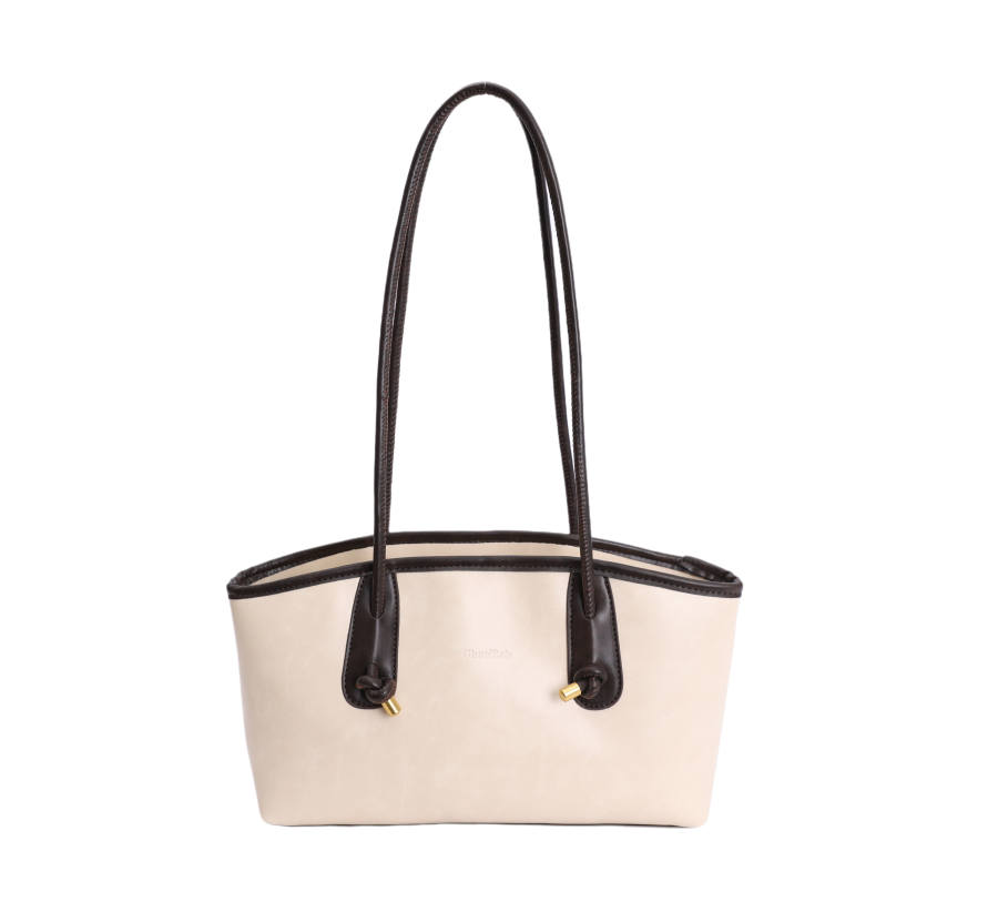 YALU Pu Shoulder Bag Regular Women's Ecru/Black/Coffee/Brown