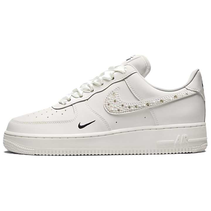 Nike Nike Air Force 1 White Zircon Moonlight Leather Slip Resistant Cushioning Abrasion Resistant Low top Skateboard Shoes