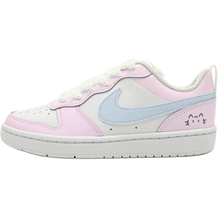 Nike Nike Court Borough Butter Sorbet Leather Slip Resistant Cushioning Waterproof Height Increasing Low top