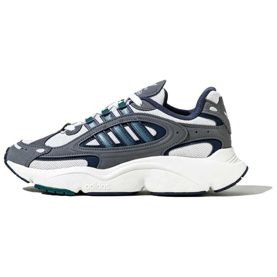 Adidas Originals Ozmillen Abrasion Resistant Height Increasing Low top Chunky Sneakers Unisex Gray Green