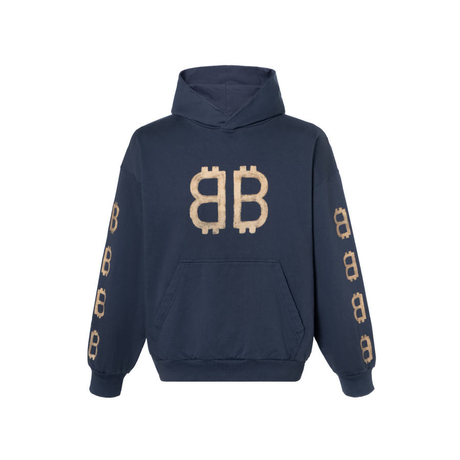 Balenciaga Bb Crypto Logo Printed Hoodie