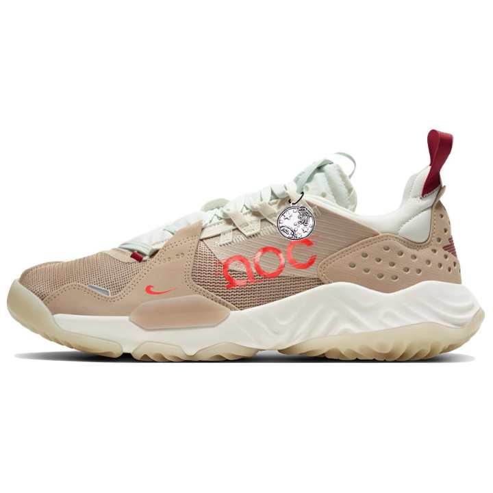 Jordan Jordan Delta AOC Mesh, Suede Cushioning Low top Casual Shoes Men's Red Brown